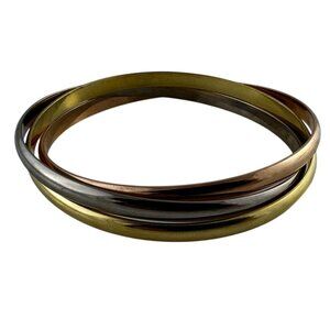 2013 Cartier 18K Tri Color Gold Trinity Bangle Bracelet Box/Papers #23001